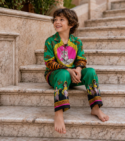 Prince's Palace Luxe Pure Cotton Printed Nightsuit Set