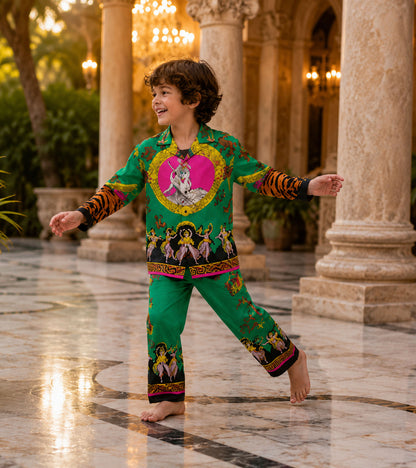 Prince's Palace Luxe Pure Cotton Printed Nightsuit Set