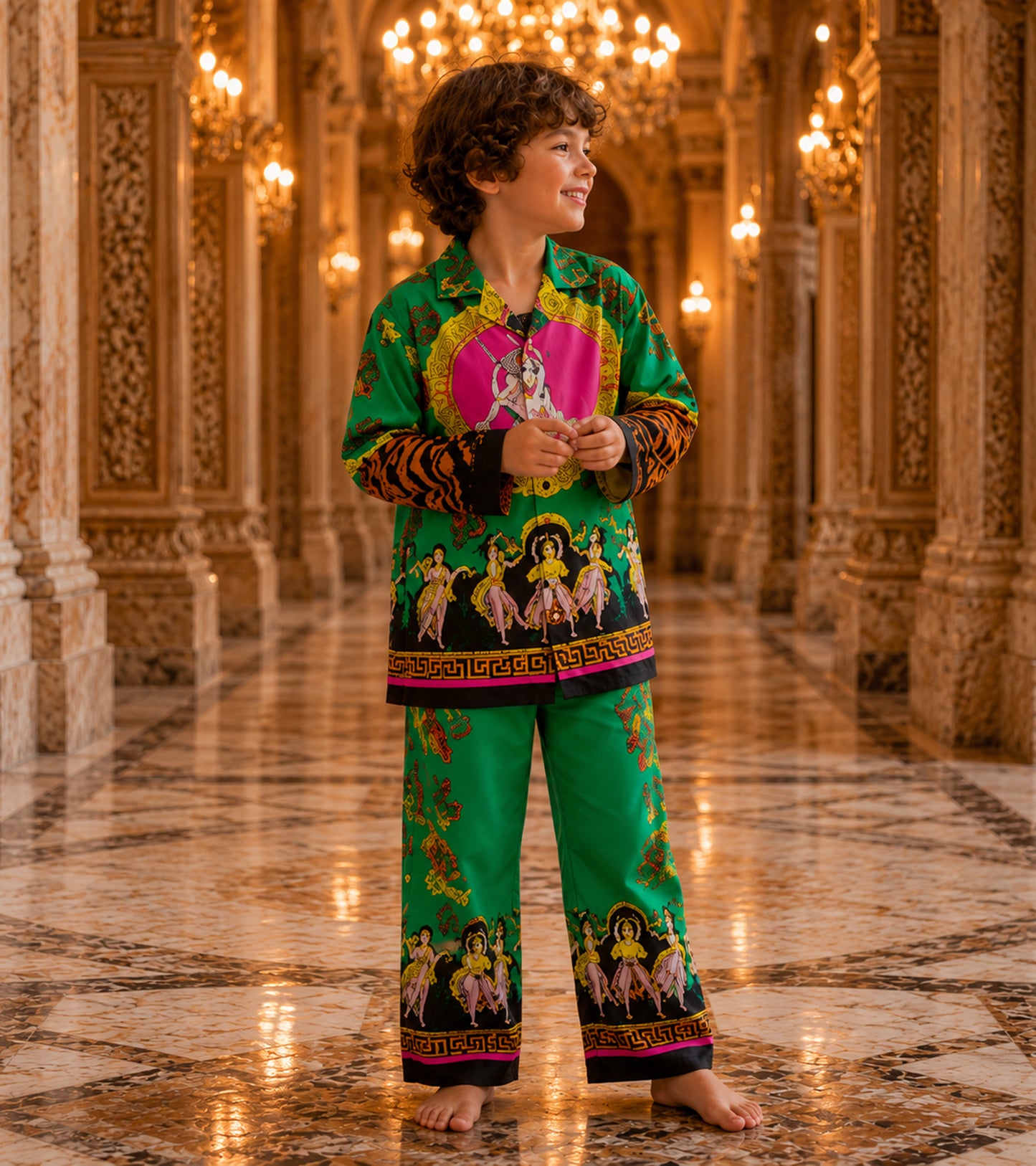 Prince's Palace Luxe Pure Cotton Printed Nightsuit Set