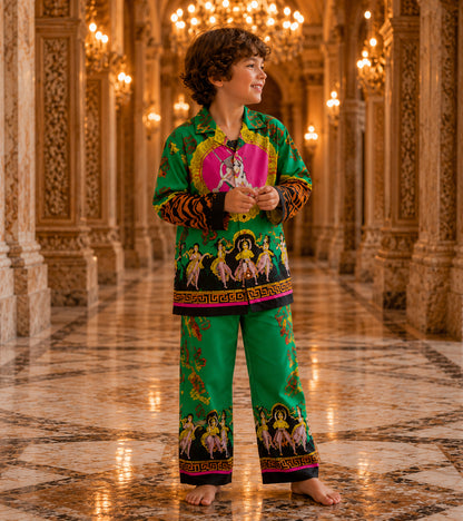 Prince's Palace Luxe Pure Cotton Printed Nightsuit Set