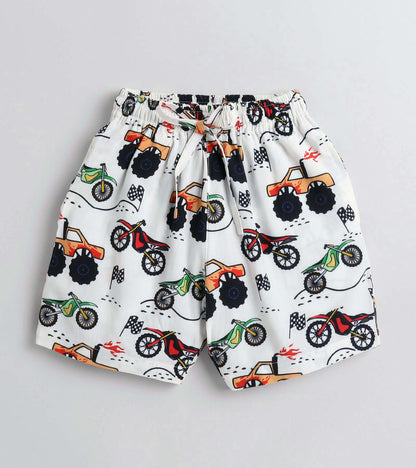 Racing Truck Bike Printed Boys Co ord Set