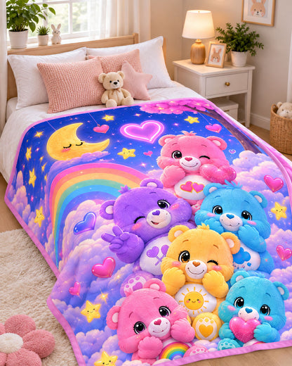 Rainbow Bear Pure Cotton Blanket