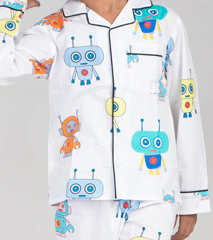 Robot Printed Night Suit Set