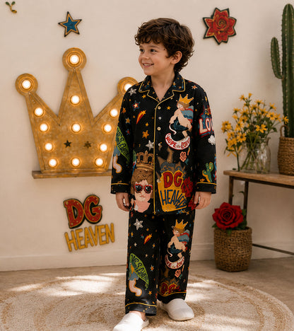 Rockstar Dreams Luxe Pure Cotton Printed Nightsuit Set