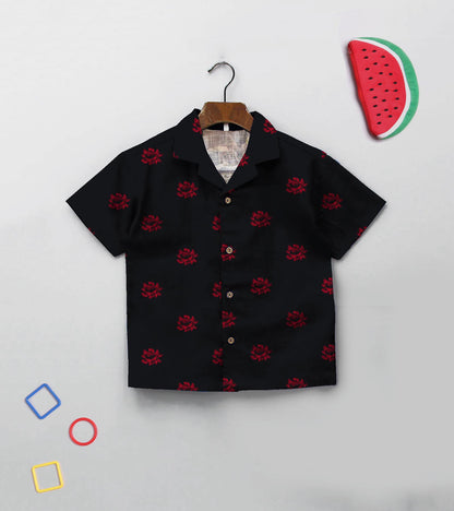 Rose Printed Boys Co ord Set