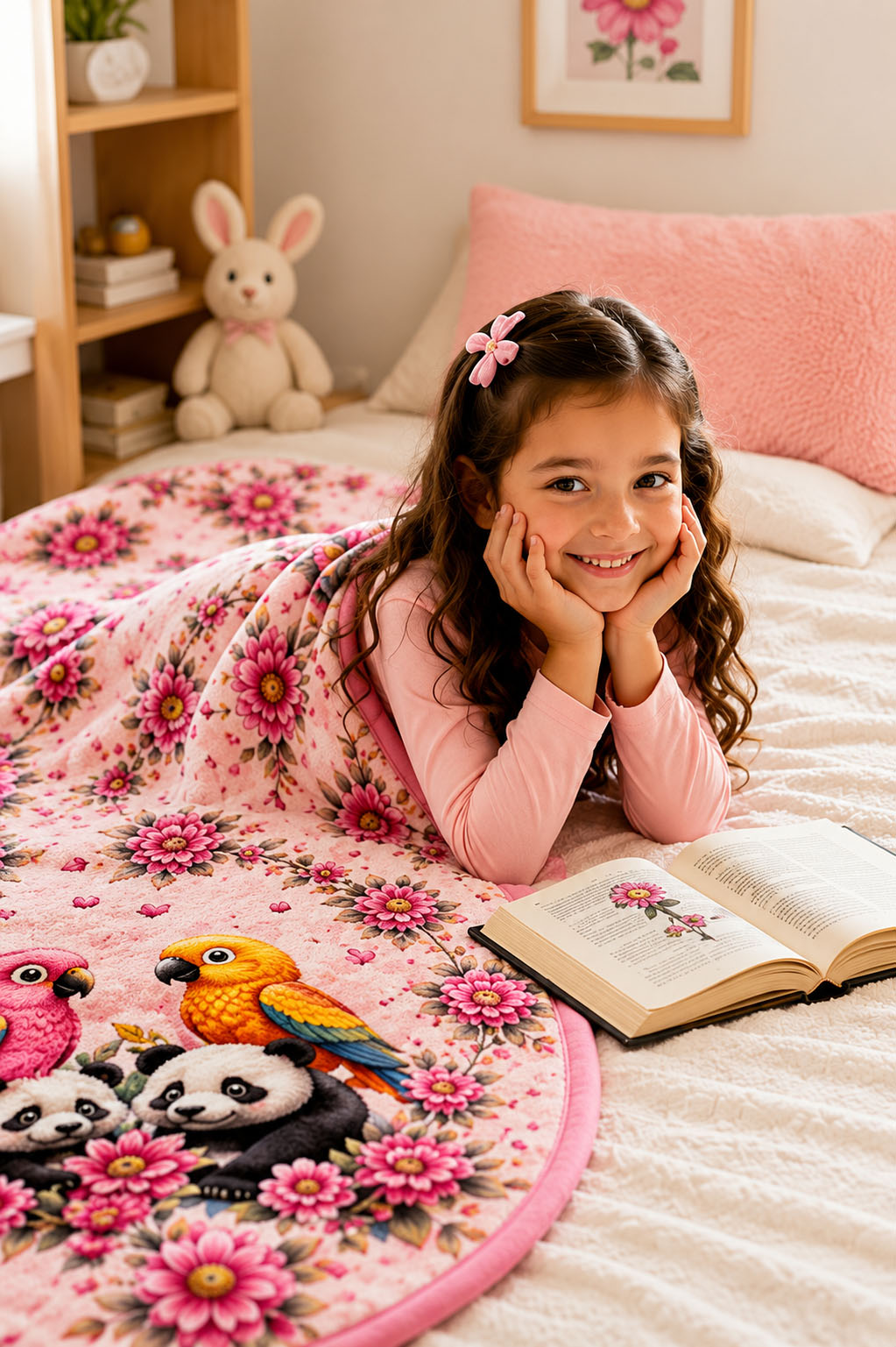 Rosy Panda Girls Blanket Pure Cotton