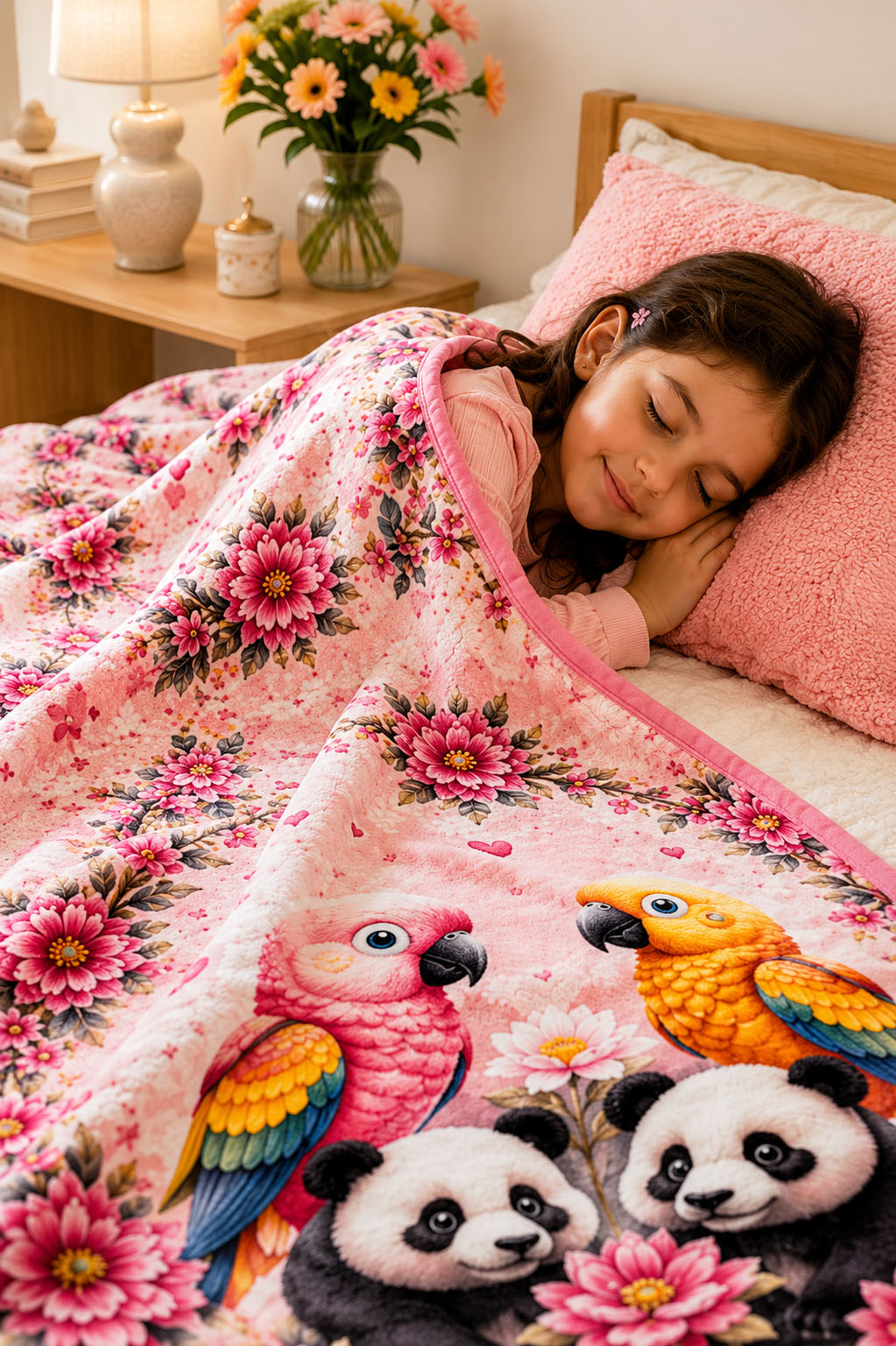 Rosy Panda Girls Blanket Pure Cotton