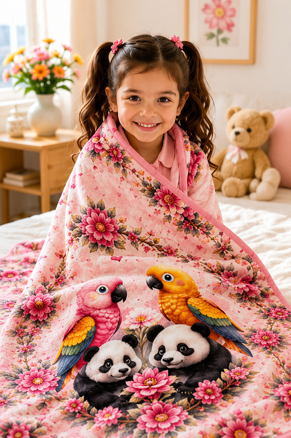 Rosy Panda Girls Blanket Pure Cotton