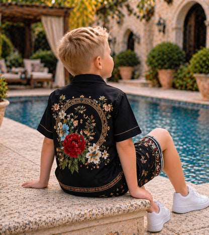Royal Garden Pure Cotton Luxe Co-ord Set For Boys
