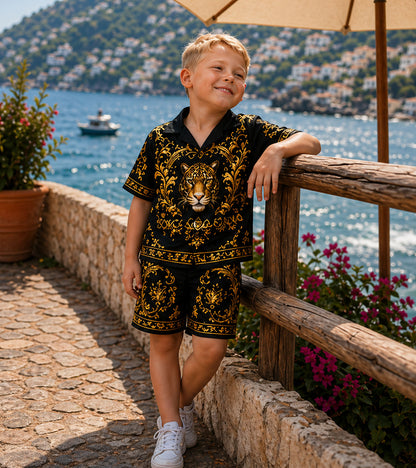 Royal Tiger Luxe Pure Cotton Co-ord Set For Boys