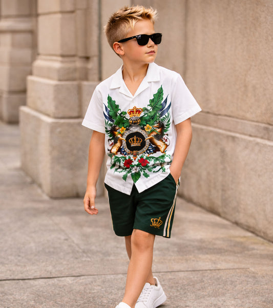 Royal Crest Luxe Co-ord Set for Boys