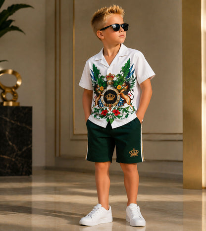 Royal Crest Luxe Co-ord Set for Boys
