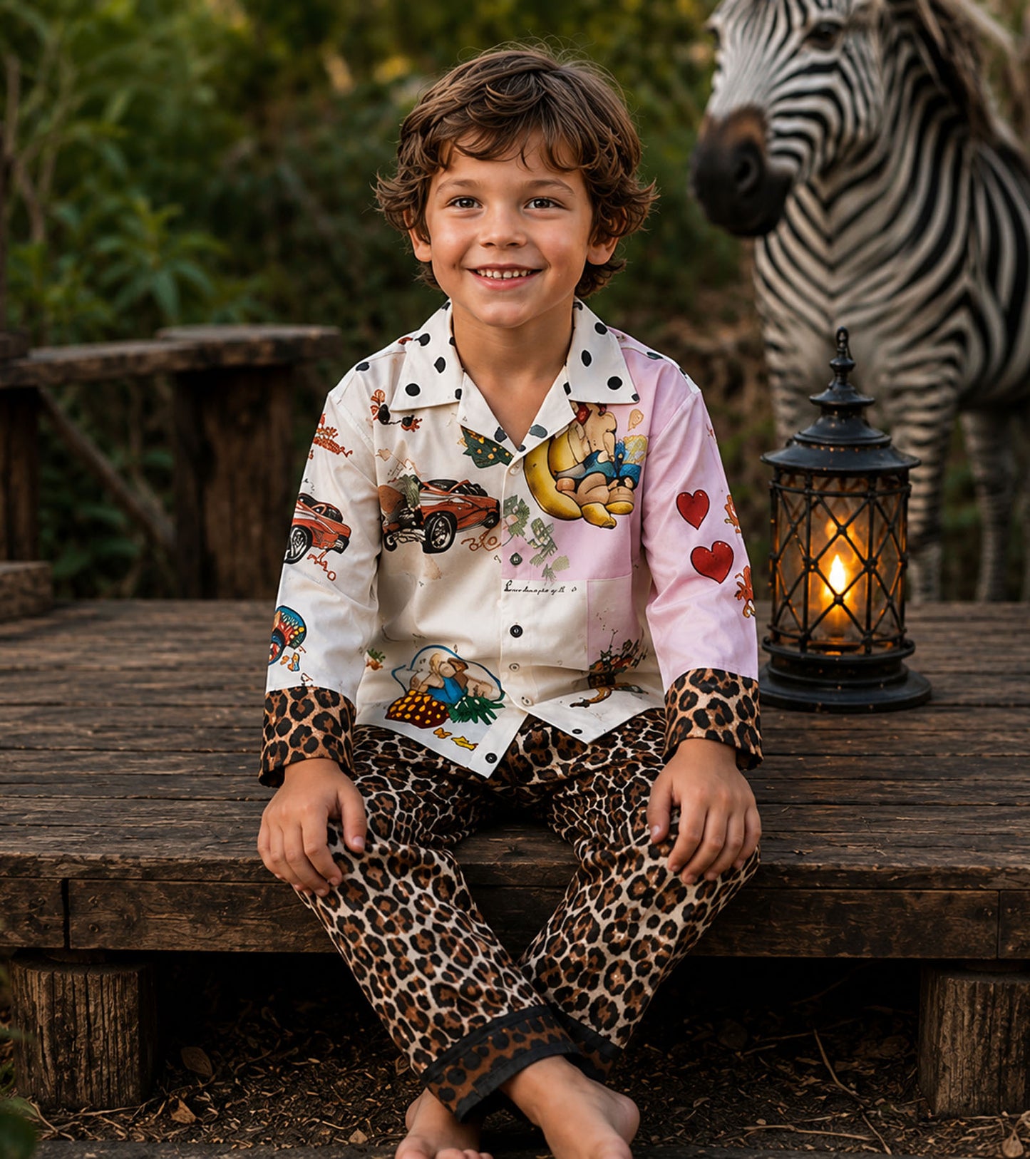 Safari Explorer Luxe Pure Cotton Printed Nightsuit Set