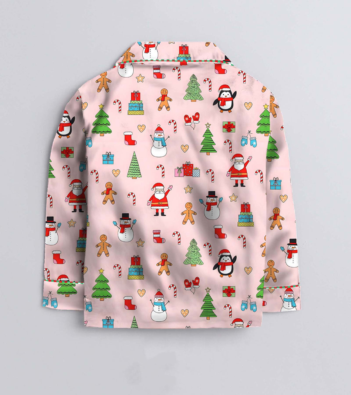 Santa is Commig  Pure Cotton Christmas Printed Nightsuit Set