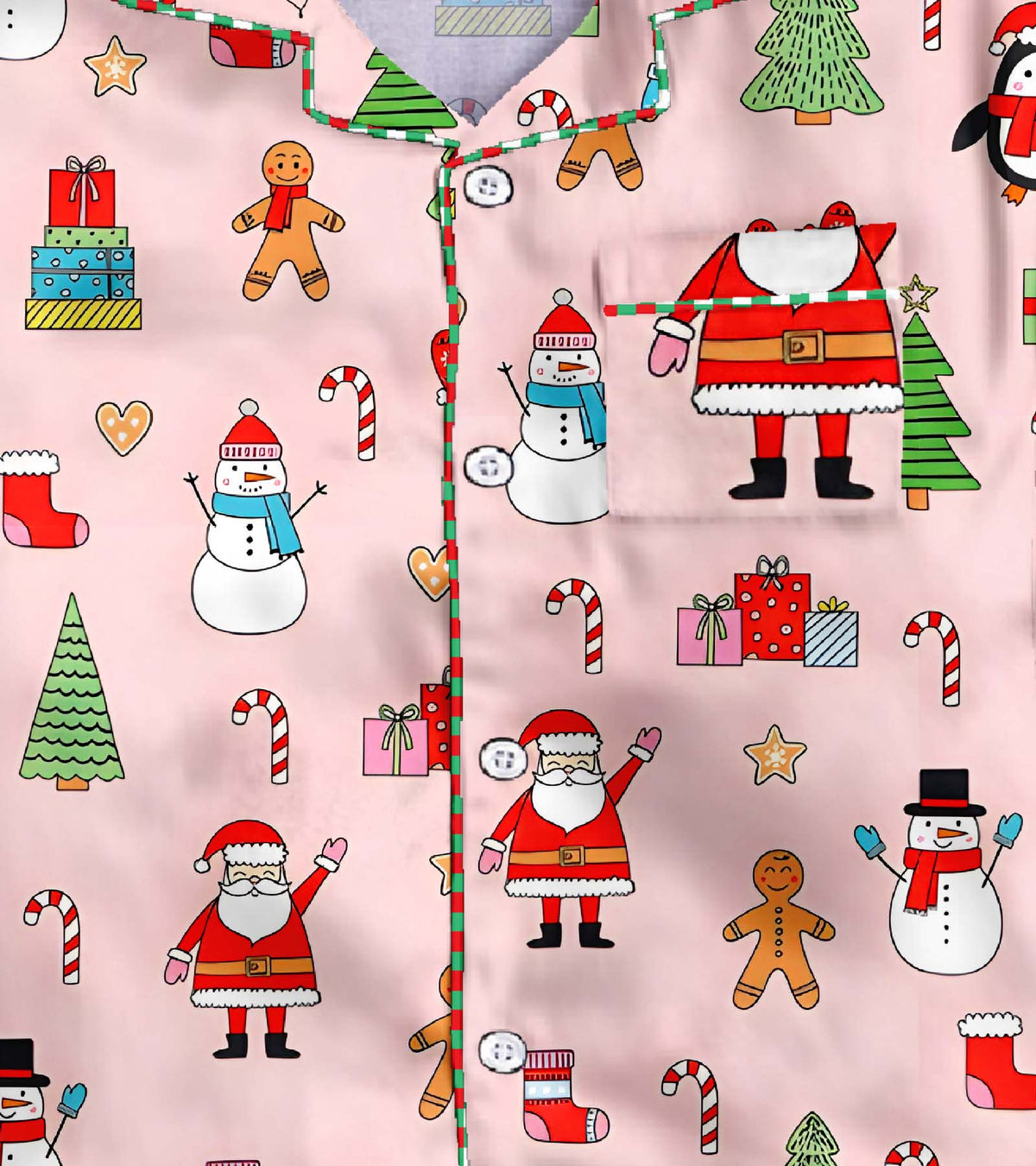 Santa is Commig  Pure Cotton Christmas Printed Nightsuit Set