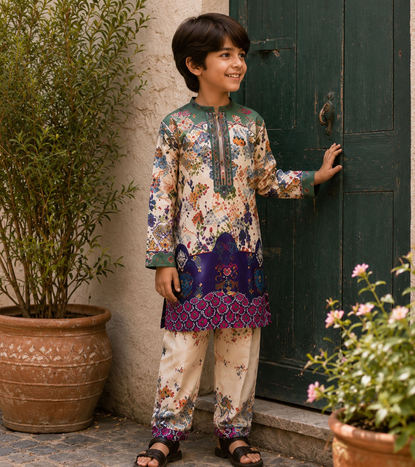 Secret Garden Festive Pure Cotton Kurta Set