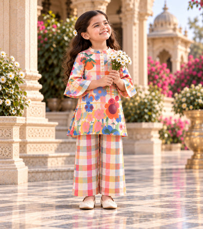 Spring Checks Designer Ethnic Set