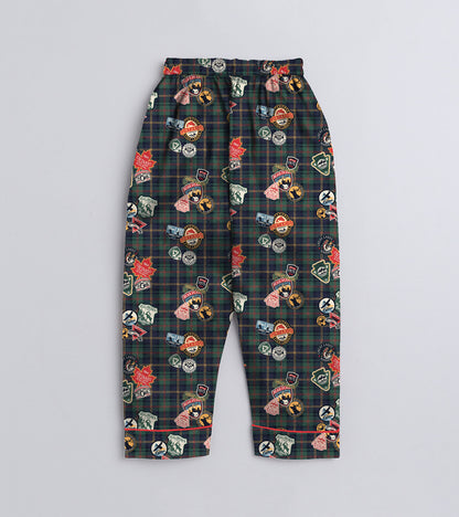 Stamp Printed Nightsuit Set