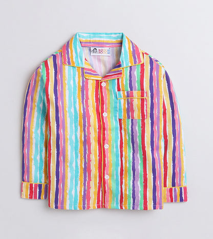 Stripes Love printed Nightsuit Set