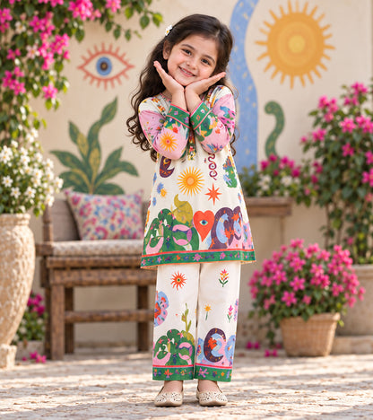 Sun & Story Girls Pyjama Kurta Set