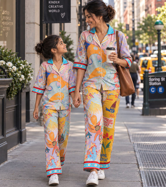 Sunny Doodle Dreams Luxe Mom & Me Matching Lounge Set