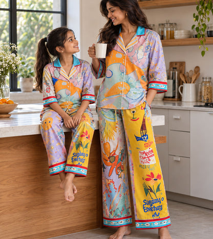 Sunny Doodle Dreams Luxe Mom & Me Matching Lounge Set