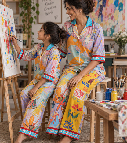 Sunny Doodle Dreams Luxe Mom & Me Matching Lounge Set