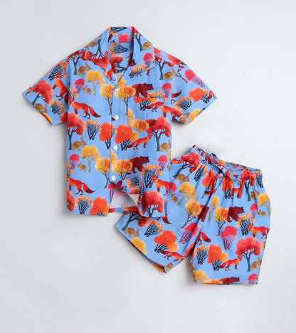 Sunset Wildlife Printed Boys Co ord Set