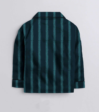 Tree Stripe Printed Nightsuit Set