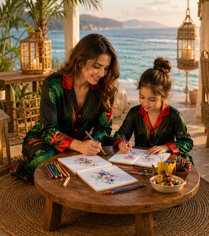 Tropical Bloom Luxe Mom & Me Matching Lounge Set