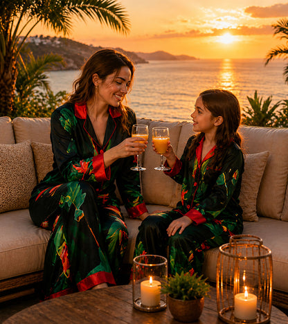 Tropical Bloom Luxe Mom & Me Matching Lounge Set