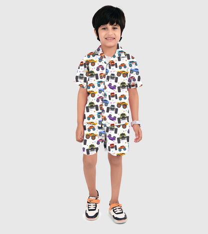 Truck Printed Boys Co ord Set