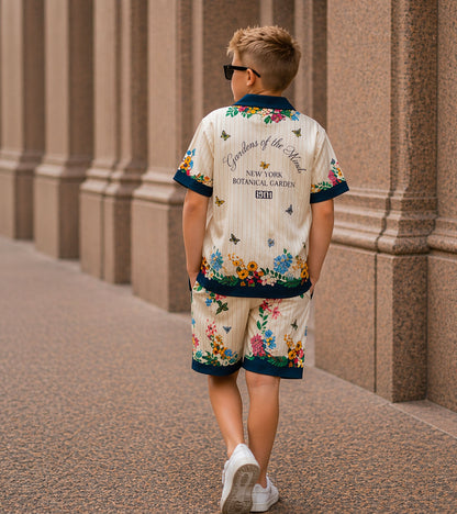 Vintage Garden Pure Cotton Luxe Co-ord Set For Boys