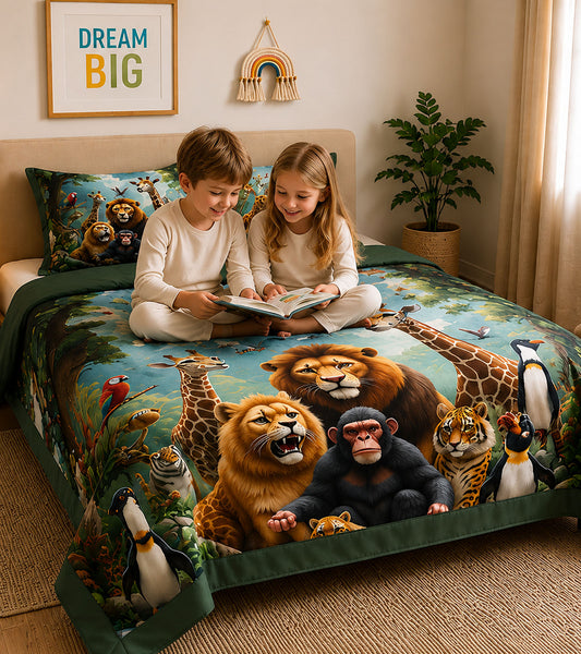 Wild Safari Dreams Bedsheet Set Premium Cotton