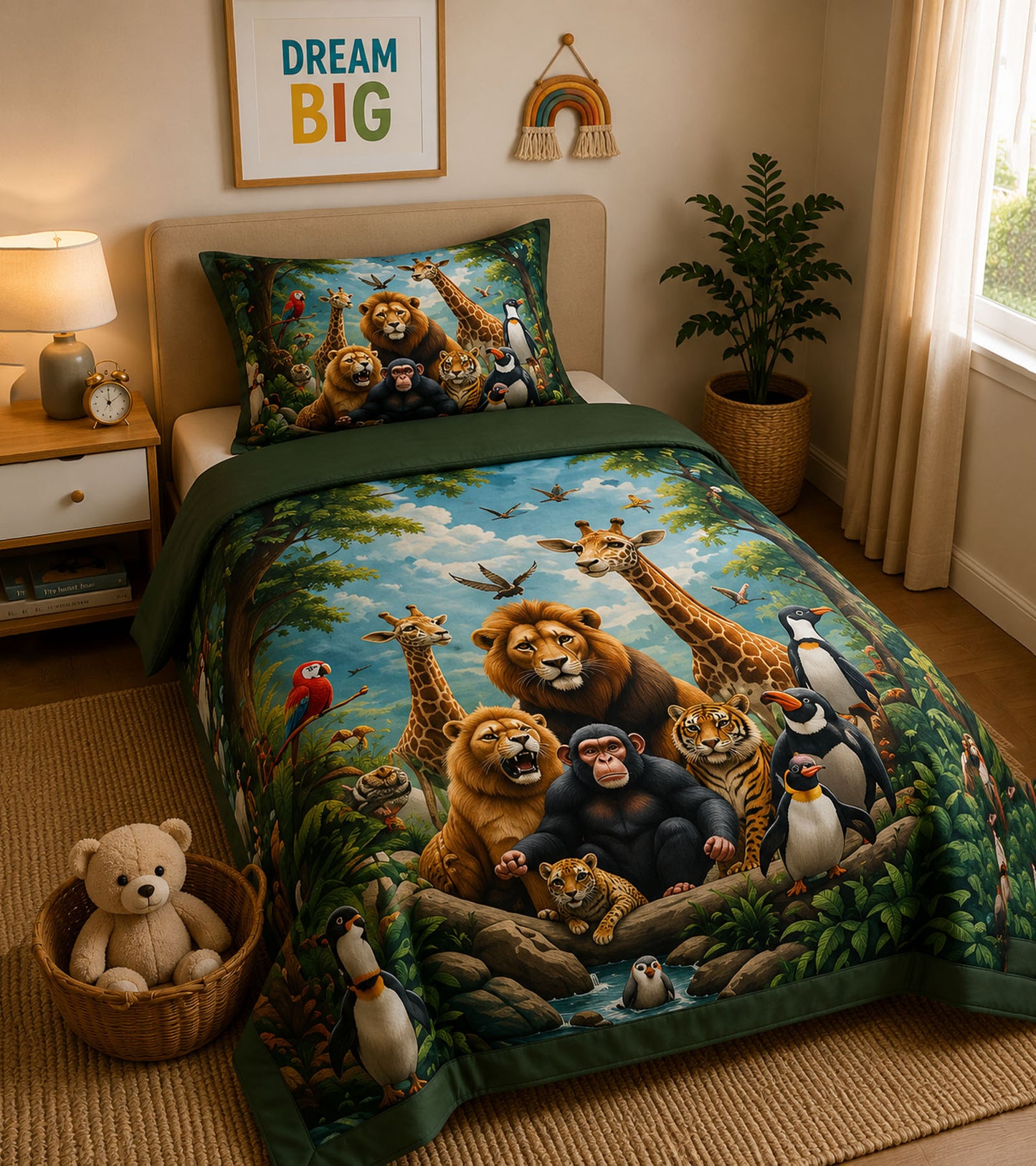 Wild Safari Dreams Bedsheet Set Premium Cotton