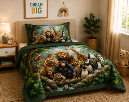 Wild Safari Dreams Bedsheet Set Premium Cotton