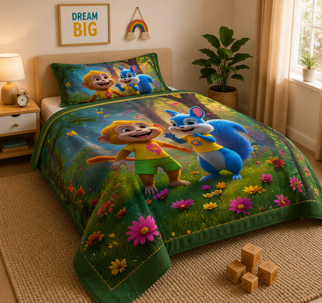 Woodland Friends  Pure Cotton  Bedsheet Set
