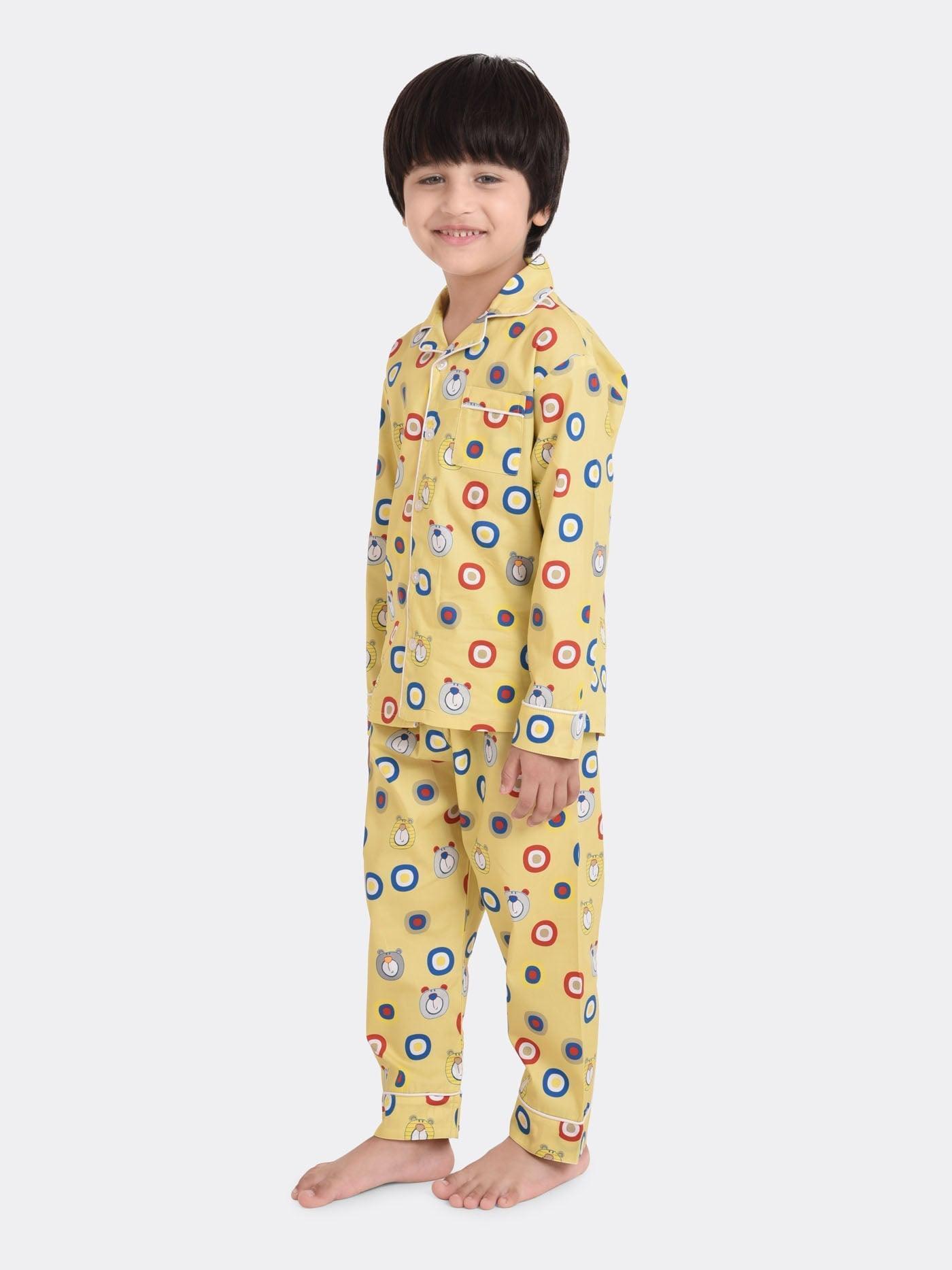 Blocks Printed Boys Nightsuit Set