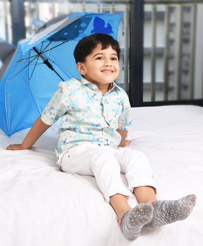 SnowFlakes Printed Half Sleeve Shirt