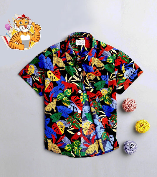 Jungle Printed Half Sleeve Shirt