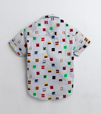 Minecraft Printed Half Sleeve Shirt