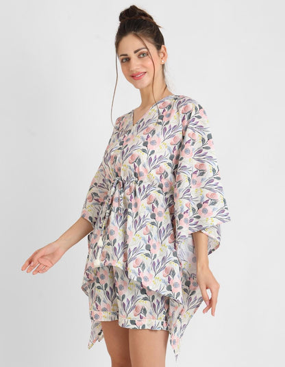 Mystic Floral Kaftan Shorts Set