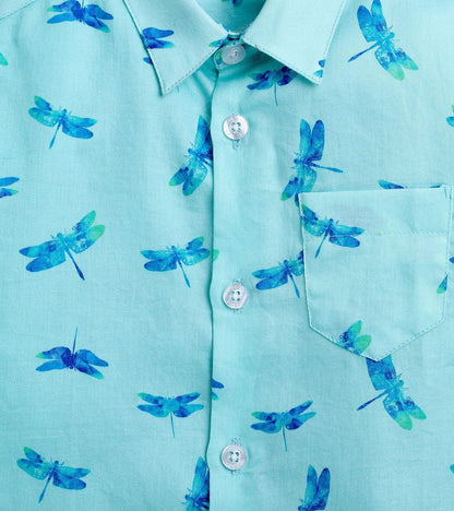 Dragonfly Printed Half Sleeve Shirt
