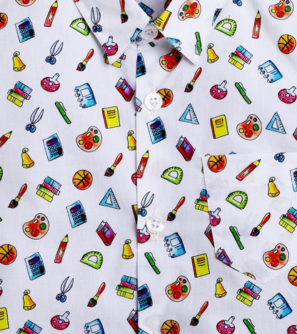 Paint Printed Half Sleeve Shirt