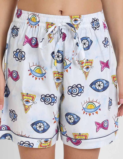 Evileye Printed Nightsuit Set for Women