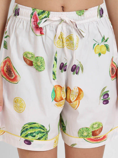 Fruitiliciuos Printed Nightsuit Set for Women