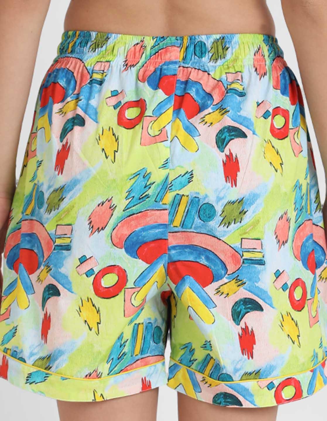 Paint Brush Printed Nightsuit Set for Women