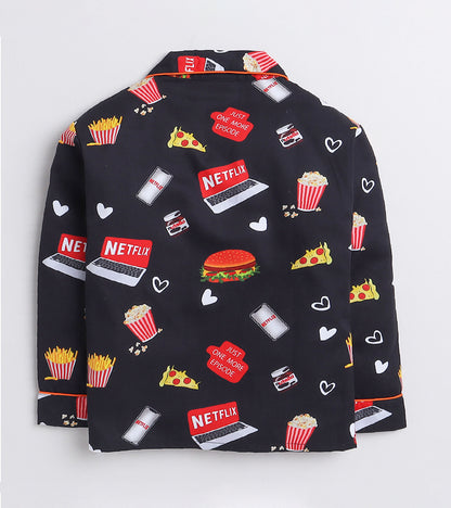 Chillflix Printed Night Suit Set
