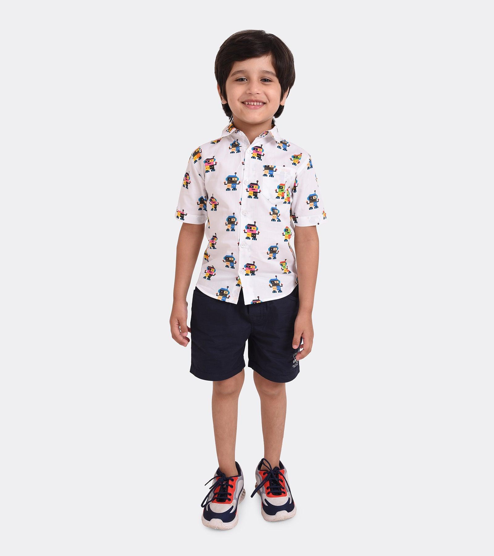 Robo Play Printed Boys Shirt