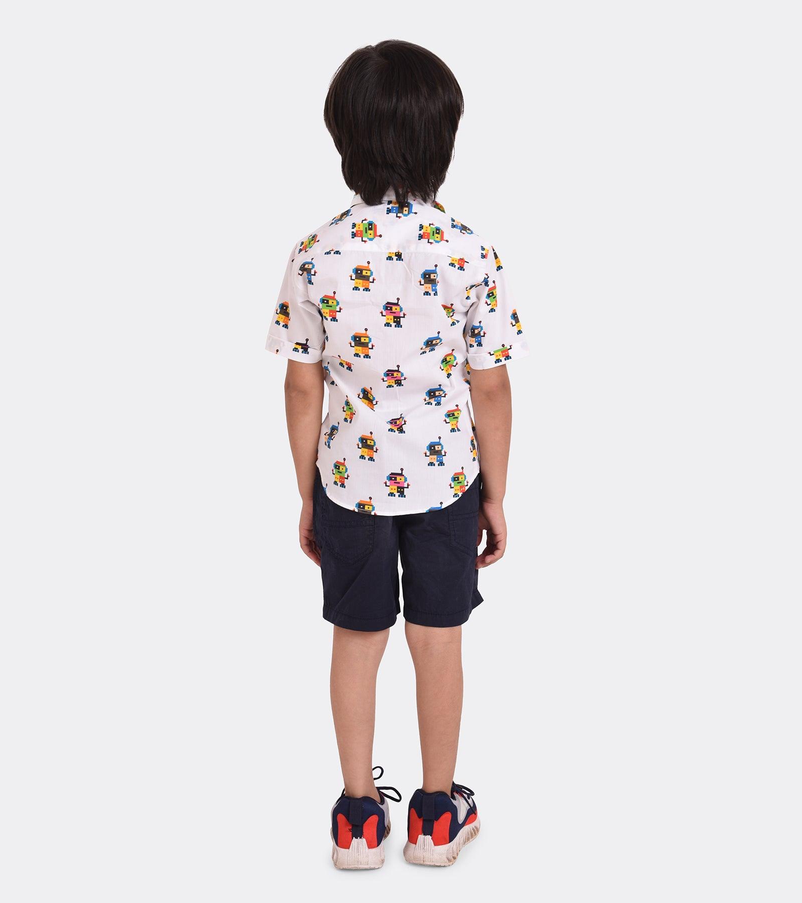 Robo Play Printed Boys Shirt
